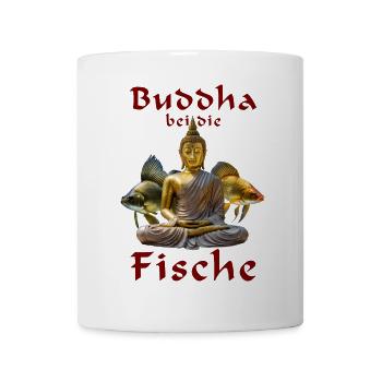 Buddha bei die Fische - Tasse - Weiß - Vorne
