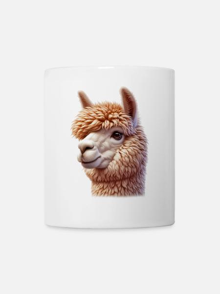 Alpaka - Tasse - Weiß