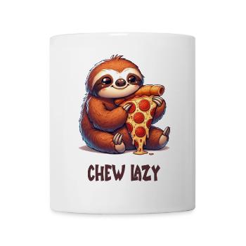 Faultier Pizza - Tasse - Weiß - Vorne