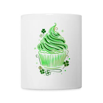 St Patrick's Day Cupcake Muffin - Mug - white - Front