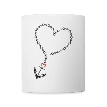 Heart with anchor - Mug - white - Front
