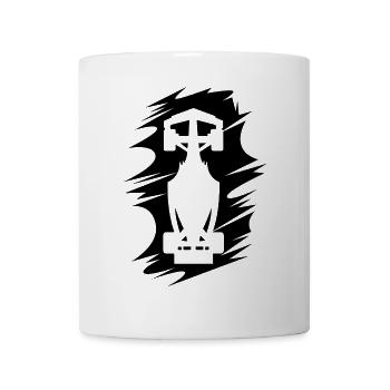 Icône d’effet de tache de course de voiture de formule icône logo - Mug blanc - blanc - Devant