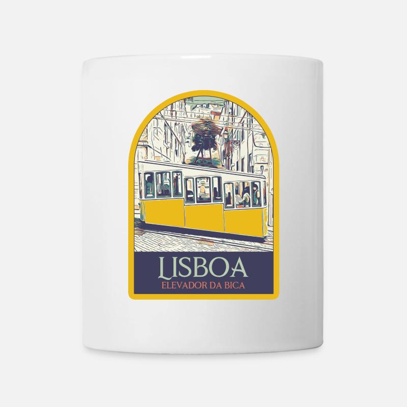 Illustration Funiculaire Bica, Lisbonne - Mug blanc - blanc