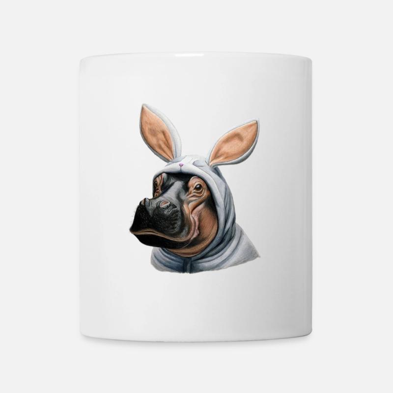 Hippopotamus Bunny white - Mug - white