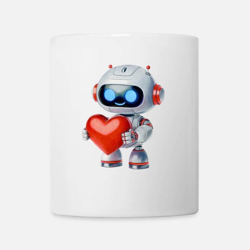 Robots with a heart - Mug - white