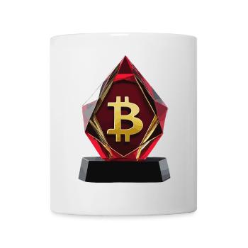 Bitcoin Crystal Logo Design - Mug - white - Front