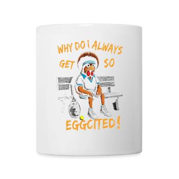 Chemise de tennis Pourquoi si excité Drôle - Mug blanc - blanc - Devant