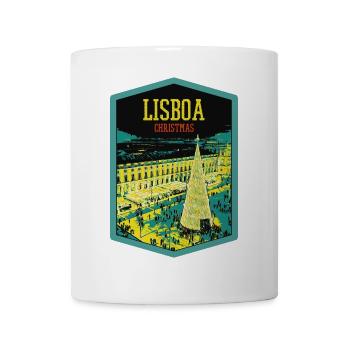 Illustration Commerce Square, Christmas in Lisbon - Mug - white - Front