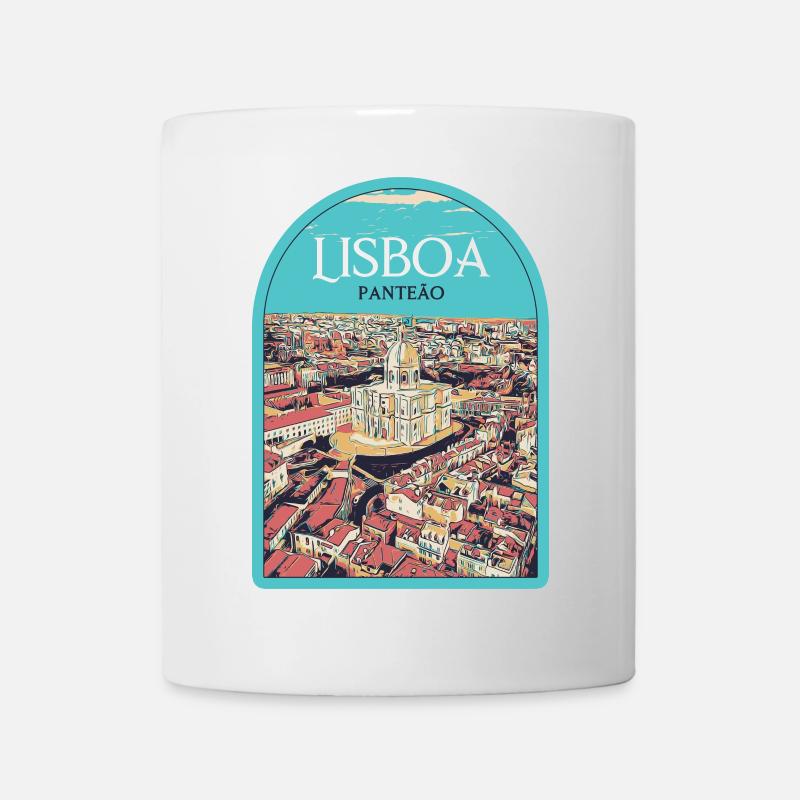 Quartier du Panthéon de Lisbonne, Portugal - Mug blanc - blanc