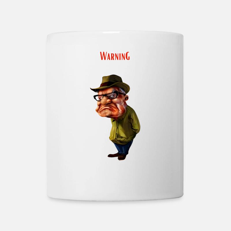 Warning Grumpy Old Man - Tasse - Weiß