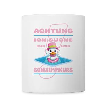 Mignon canard non-nageur - Mug blanc - blanc - Devant