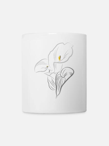 CALLA YELLOW-GREY - Tasse - Weiß