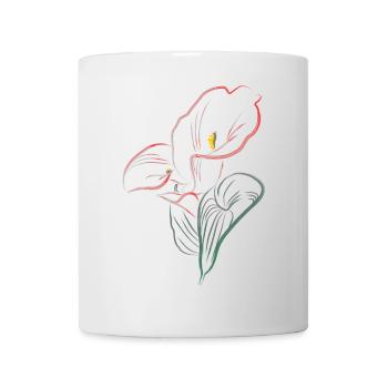 Mélange CALLA Rouge-Rose - Mug blanc - blanc - Devant
