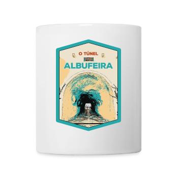 Illustration des Tunnels zum Strand von Albufeira - Tasse - Weiß - Vorne