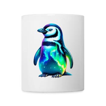 Manchot aurore boréale - Mug blanc - blanc - Devant