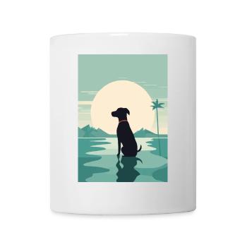 dog by the water - Mug - white - Front