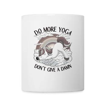 Do More Yoga – Don’t Give a Damn - Tasse - Weiß - Vorne