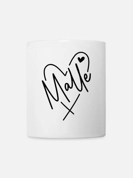 Malle Herz - Tasse - Weiß