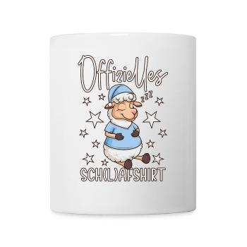 Schafshirt Schlafen Offizielles Schlafshirt Schaf - Tasse - Weiß - Vorne