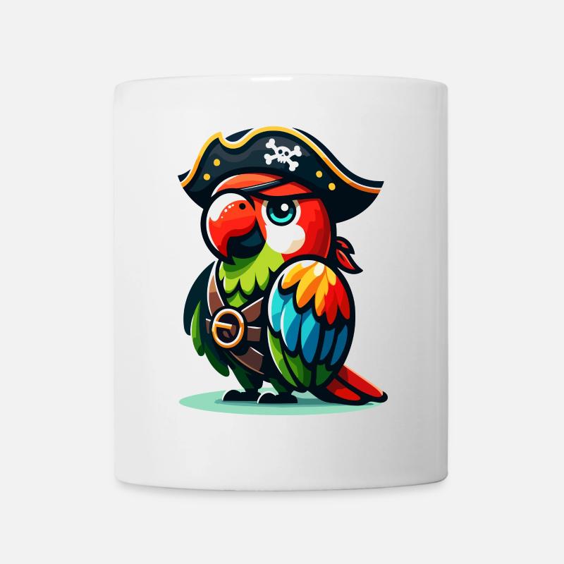 Pirate Polly: Der verwegene Krächzer - Tasse - Weiß
