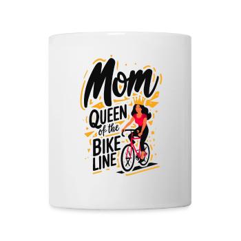 T-shirt Maman Reine des Lignes de Vélo - Mug blanc - blanc - Devant