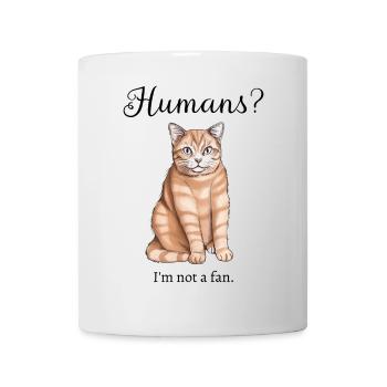 Les chats et les humains - Mug blanc - blanc - Devant