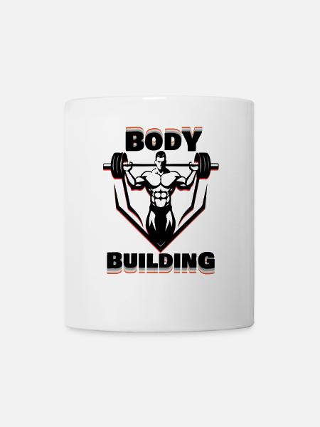Bodybuilding dark design - Tasse - Weiß