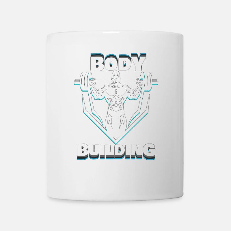 Bodybuilding light design - Tasse - Weiß