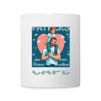 Fathers are heroes - Mug - white - Front