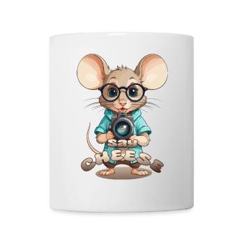 Souris avec caméra - Mug blanc - blanc - Devant