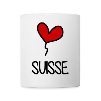 SCHWEIZ. HUMOR. LAND. FLAGGE. GENF. LAUSANNE - Tasse - Weiß - Vorne
