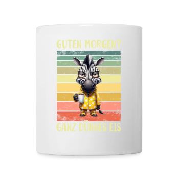 Zebra Morgenmuffel - Tasse - Weiß - Vorne