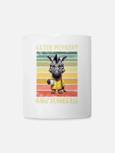 Zebra Morgenmuffel - Tasse - Weiß
