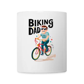 Biking Dad Cool Daddy Illustration - Mug - white - Front