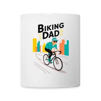 Biking Dad Illustration for Active Dads - Mug - white - Front