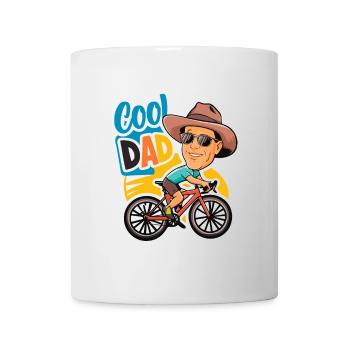 Coole Papa Radfahren Illustration - Tasse - Weiß - Vorne