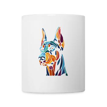 Doberman Dog Head - Mug - white - Front