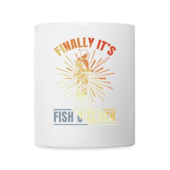 Finally It's Fish Clock - Mug - white - Front