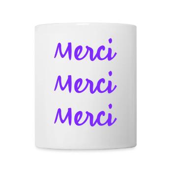 MERCI. MAÎTRESSE. MAÎTRE. MERCI MAÎTRESSE - Mug blanc - blanc - Devant