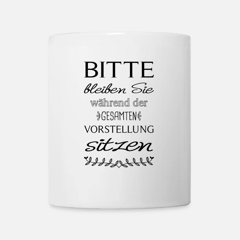 Originelles Design Sitzenbleiben (z. B. WC-Bild) - Tasse - Weiß