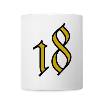 18. 18 JAHRE ALT. 18. JAHRESTAG. 18. GEBURTSTAG. - Tasse - Weiß - Vorne