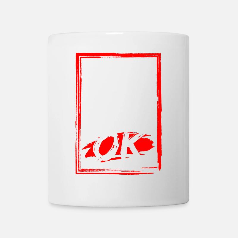Bestätigendes Muster mit energischem Stil - Tasse - Weiß