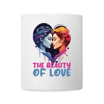 THE BEAUTY OF LOVE, TWO LESBIAN WOMEN KISSING - Mug - white - Front