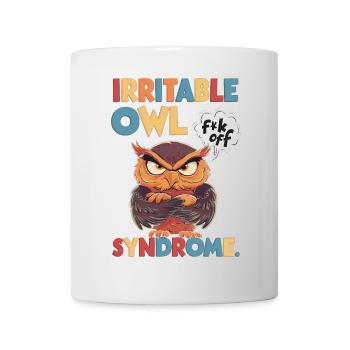 Syndrome de la chouette irritable, jeu de mots amusant - Mug blanc - blanc - Devant