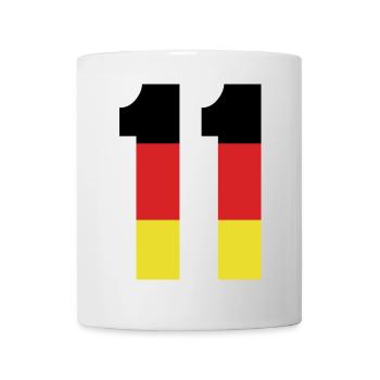11 Zahl Deutschland Trikot - Tasse - Weiß - Vorne