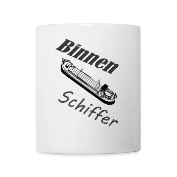 Binnenschiff Silhouette Illustration - Tasse - Weiß - Vorne