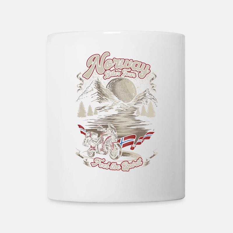NORWAY BIKER TOUR - Mug - white