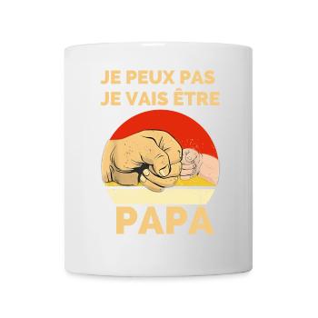 Vatertags-T-Shirt - Ich kann nicht, ich werde sein - Tasse - Weiß - Vorne