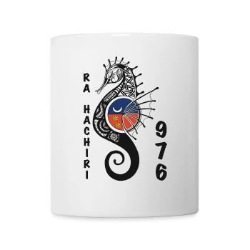 Hibiscus Seiche Turtle Illustration - Mug blanc - blanc - Devant
