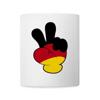 Peacezeichen Peacehand Deutschland Peace Flagge - Tasse - Weiß - Vorne